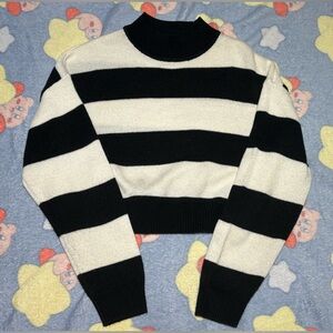 Black and White Striped Sweater